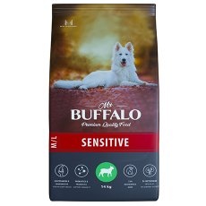 Mr.Buffalo Adult M L Sensitive / Сухой корм Мистер Бафало для собак Средних и Крупных пород с Чувствительным пищеварением Ягненок