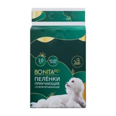 Bonitapet / Пеленки Бонитапет для животных приучающие супервпитывающие 10шт
