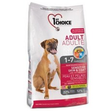 1st Choice Adult Sensitive Skin & Coat / Сухой корм Фёст Чойс для собак с Чувствительной кожей и шерстью Ягненок Рыба коричневый Рис
