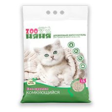 Zoo Няня Eco-крупка / Комкующийся наполнитель Зоо Няня для кошачьего туалета Древесный