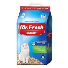 Mr.Fresh Smart / Наполнитель Мистер Фреш для Длинношёрстных кошек Древесный