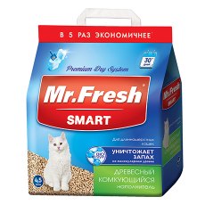 Mr.Fresh Smart / Наполнитель Мистер Фреш для Длинношёрстных кошек Древесный
