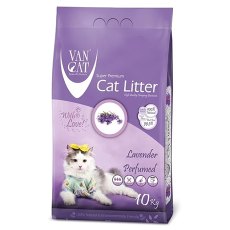 Van Cat Lavender / Комкующийся наполнитель Ван Кэт для кошачьих туалетов Без пыли с ароматом Лаванды