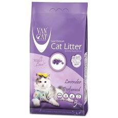 Van Cat Lavender / Комкующийся наполнитель Ван Кэт для кошачьих туалетов Без пыли с ароматом Лаванды