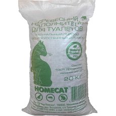 Homecat / Древесный наполнитель Хоумкэт для кошачьего туалета Мелкие гранулы