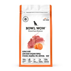 BOWL WOW Adult Medium / Сухой корм Боул Вау для взрослых собак Средних пород Индейка рис морковь