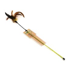 Homecat / Дразнилка Хоумкэт для кошек с цветными перьями на пружине с колокольчиком