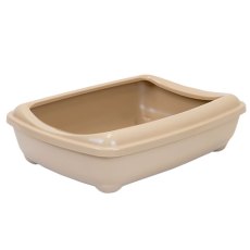 Homecat / Туалет Хоумкэт для кошек с бортиком бежевый