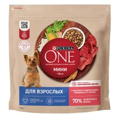PURINA ONE ADULT / Сухой корм Пурина УАН для взрослых собак мелких пород с говядиной