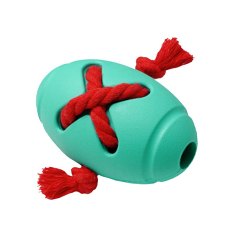 Homepet Silver Series / Игрушка Хоумпет для собак Мяч регби с канатом Каучуковый D 8 см х 12,7 см