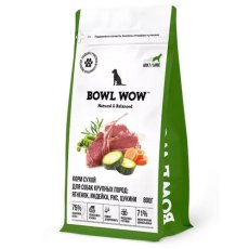 BOWL WOW Adult Large / Сухой корм Боул Вау для взрослых собак Крупных пород Ягненок индейка рис цукини