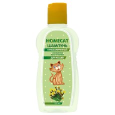 Homecat / Шампунь Хоумкэт для кошек Гипоаллергенный с экстрактом мать-и-мачехи