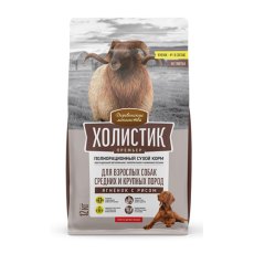 Деревенские лакомства Холистик Премьер / Сухой корм для взрослых собак Средних и Крупных пород Ягненок с рисом