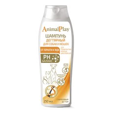 Animal Play / Шампунь Энимал Плей PH Баланс для собак и кошек Дегтярный универсальный от Перхоти и Зуда