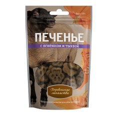 Деревенские лакомства / Печенье для собак с Ягненком и тыквой