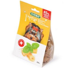 Titbit Pene / Мясное печенье Титбит для собак Мелких пород с Сыром и Зеленью для Дрессуры