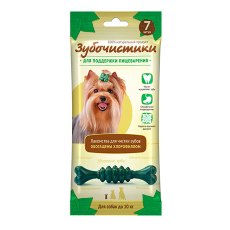Зубочистики Лакомство для собак до 10 кг для Поддержки пищеварения с Хлорофиллом и мятой