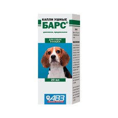 АгроВетЗащита Барс / Капли Ушные Лечение отитов клещевого и микробного происхождения