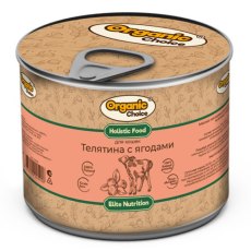 Organic Сhoice / Влажный корм Консервы Органик Чойс для кошек Телятина с ягодами (цена за упаковку)