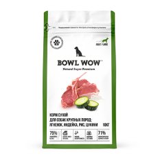 BOWL WOW Adult Large / Сухой корм Боул Вау для взрослых собак Крупных пород Ягненок индейка рис цукини