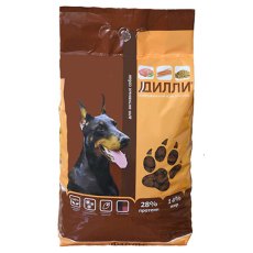 Дилли / Сухой корм для Активных собак с Курицей и индейкой