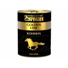 Четвероногий Гурман Golden Line / Консервы Золотая линия для собак Конина натуральная в желе (цена за упаковку)