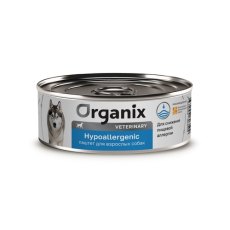 Organix Veterinary Hypoallergenic / Консервы Органикс диетические для взрослых собак при Пищевой аллергии (цена за упаковку)