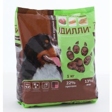 Дилли / Сухой корм для взрослых собак Говяжий гуляш с овощами