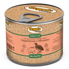 Organic Сhoice / Влажный корм Консервы Органик Чойс для собак Мелких и Средних пород Перепелка с яблоком (цена за упаковку)