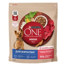 PURINA ONE ADULT / Сухой корм Пурина УАН для взрослых собак мелких пород с говядиной