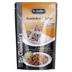 Dr.Clauder`s / Паучи Доктор Клаудерс для Стерилизованных кошек Кролик & Печень кусочки в соусе (цена за упаковку)
