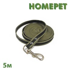 Homepet / Поводок Хоумпет для собак Брезентовый с ручкой и карабином