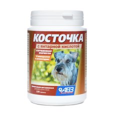 Косточка Янтарная кислота минерально-витаминная кормовая добавка для собак