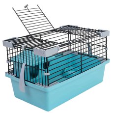 Homepet / Клетка-мини Хоумпет для Мелких грызунов с наполнением Домик Миска 28х17х18 см Шаг прута 9,5 мм