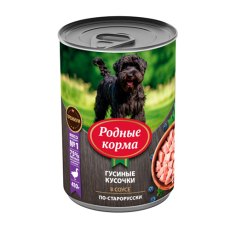 Родные Корма / Консервы для собак Гусиные кусочки в соусе по-Старорусски (цена за упаковку)