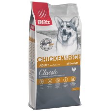 Blitz Classic Adult All Breeds Chicken & Rice / Сухой корм Блиц для взрослых собак всех пород Курица рис