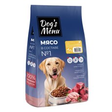 Dogs Menu Adult HOME / Сухой корм Догс Меню для домашних собак всех пород с Индейкой