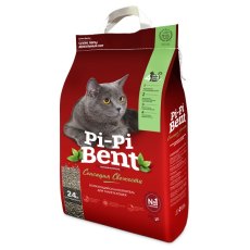 Pi-Pi-Bent Sensation / Наполнитель для кошачьего туалета ПиПиБент Сенсация Свежести Комкующийся