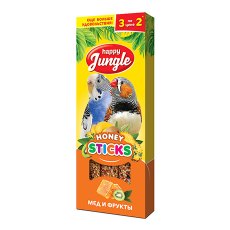 Happy Jungle Honey Sticks / Лакомство Хеппи Джангл для птиц Палочки Мед + Фрукты