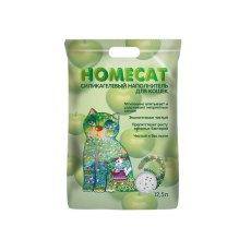 Homecat / Силикагелевый наполнитель Хоумкэт для кошачьего туалета аромат Яблоко