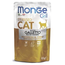 Monge Grill buste Sterilized galletto / Влажный корм Паучи Монж для Стерилизованных кошек Итальянская курица (цена за упаковку)