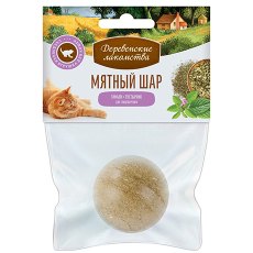Деревенские лакомства / Мятный шар для кошек Тимьян Пустырник