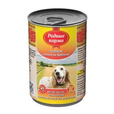 Родные Корма / Консервы для собак Теленок с рисом по-Кубански (цена за упаковку)