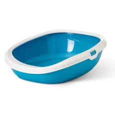 Savic Gizmo / Туалет-лоток Савик для кошек со съемным Бортом Голубой