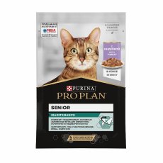 PRO PLAN SENIOR 7+ / Влажный корм Паучи ПРО ПЛАН для пожилых кошек с индейкой в соусе (цена за упаковку)