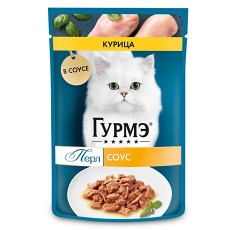 Гурмэ Перл / Влажный корм Паучи Пурина Гурмэ Перл Нежное филе для взрослых кошек с курицей (цена за упаковку)