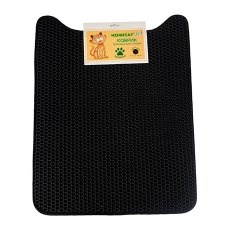 Homecat Eva / Коврик Хоумкэт для кошачьего туалета Двойной Прямоугольный с выемкой Черный