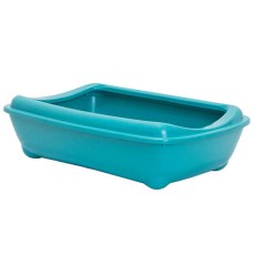 Homecat / Туалет Хоумкэт для кошек с бортиком бирюзовый