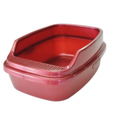 Homecat Deluxe / Туалет Хоумкэт для кошек с бортиком красный перламутр