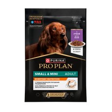 PRO PLAN EVERYDAY NUTRITION ADULT SMALL&MINI / Влажный корм Паучи ПРО ПЛАН для взрослых собак Мелких и Карликовых пород с Уткой в соусе (цена за упаковку)